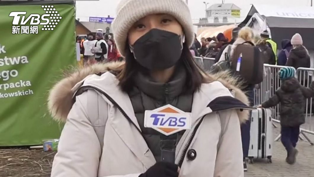 TVBS團隊挺進波蘭南部城鎮梅迪卡。(圖/TVBS)