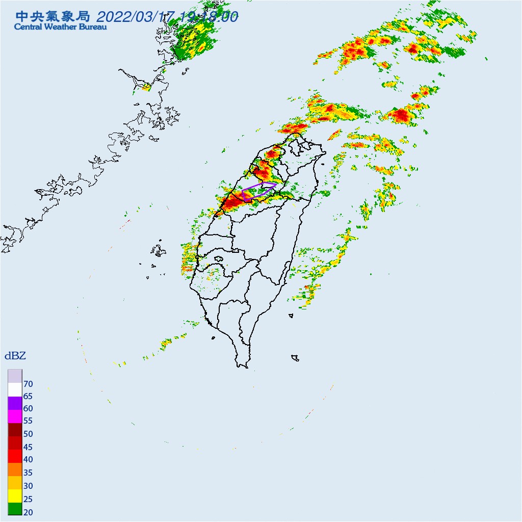 大雷雨即時訊息。（圖／翻攝自中央氣象局）