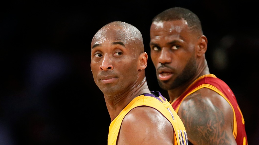 Lebron與Kobe都曾說過「帶領天賦前往…」透露動向。(圖/達志影像美聯社)