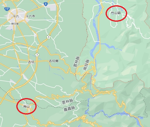 網友指出旁邊就是魔王級的梅山斷層。(圖/翻攝自Google Map)
