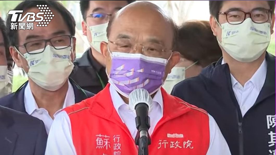 蘇貞昌說，無論是戰時或平時，國家重要基礎設施、民生重要設施，確實有防備加強的必要。（圖／TVBS）