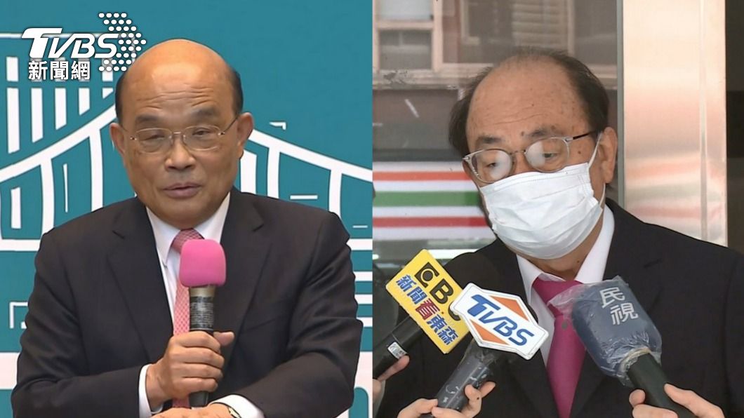 張登瑞和蘇貞昌(左)有姻親關係,曾任柯建銘(右)特別助理。(圖/TVBS資料畫面)