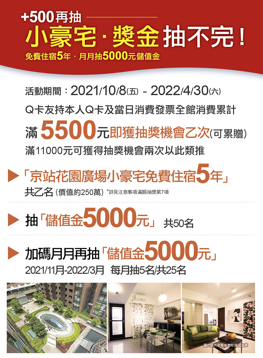 抽獎資格一次看。（圖／翻攝自京站時尚廣場官網）