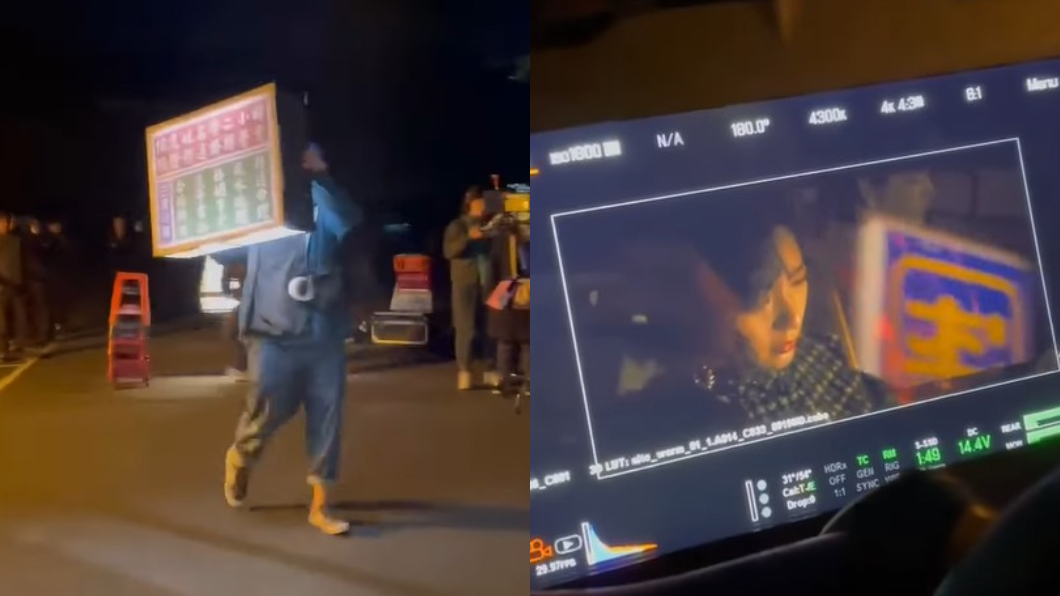 呈現出車輛移動的效果。(圖/翻攝自劉品言臉書)