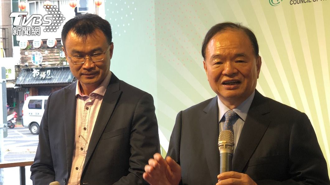農委會主委陳吉仲和全聯董事長林敏雄。（圖／TVBS）