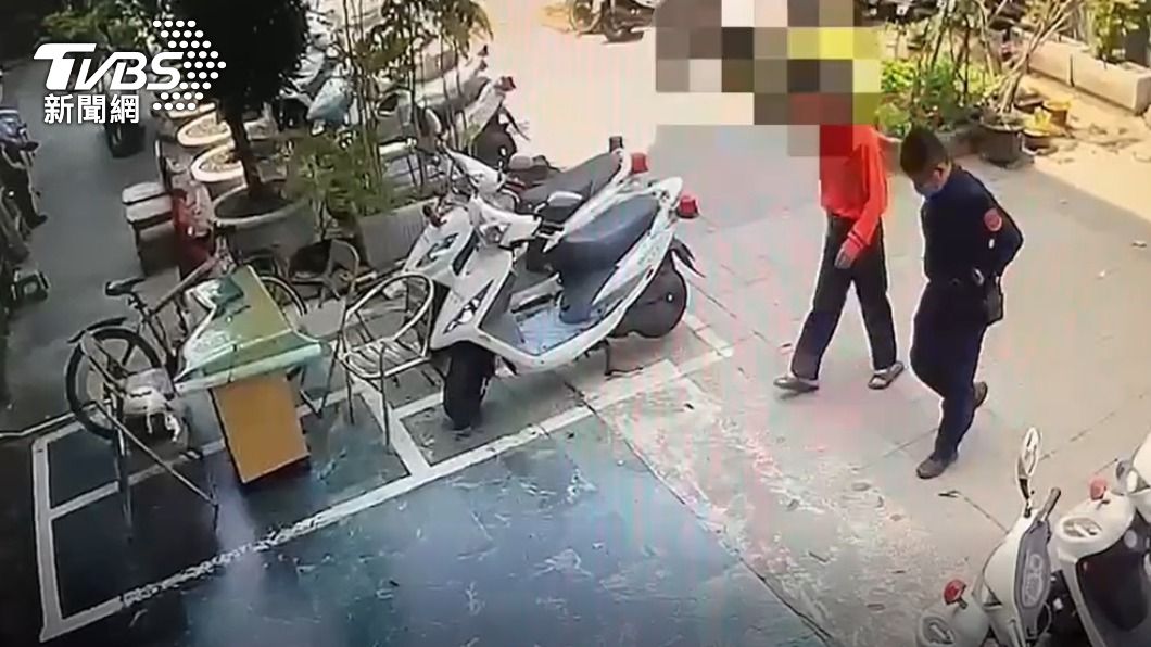 洪男遭警逮捕歸案。(圖/TVBS)
