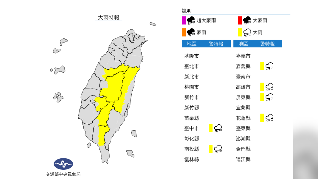 6縣市大雨特報嚴防落石坍方 明天降雨趨緩週日又變天!