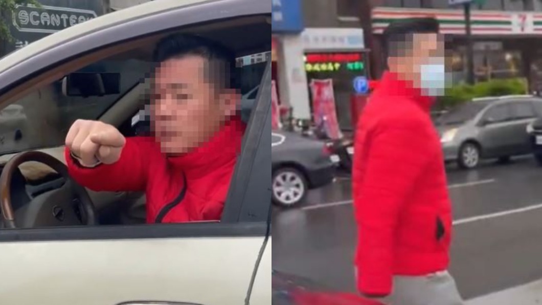 開中線硬要左轉!駕駛按喇叭竟遭逼車 欲開車門嗆撂人