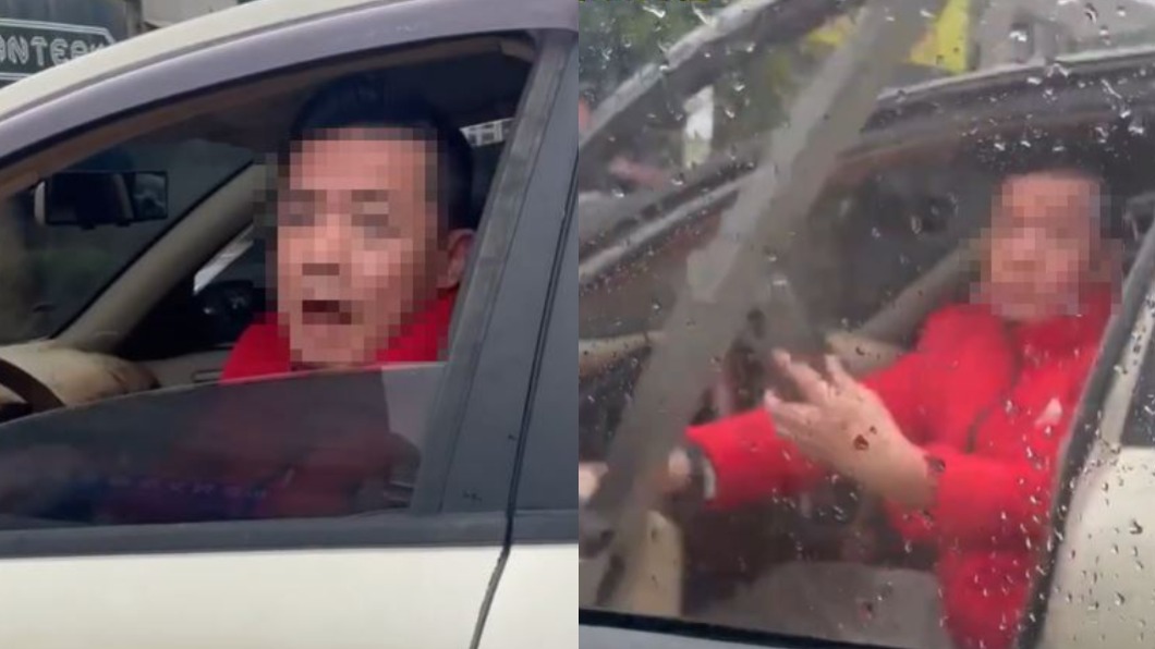 以車門撞擊對方車門。（圖／當事人提供）