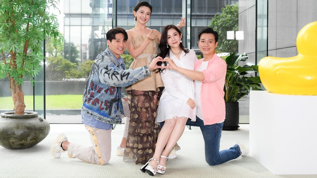 左起龍語申、吳婉君、王宇婕、林則希出席記者會。（圖／三立提供）