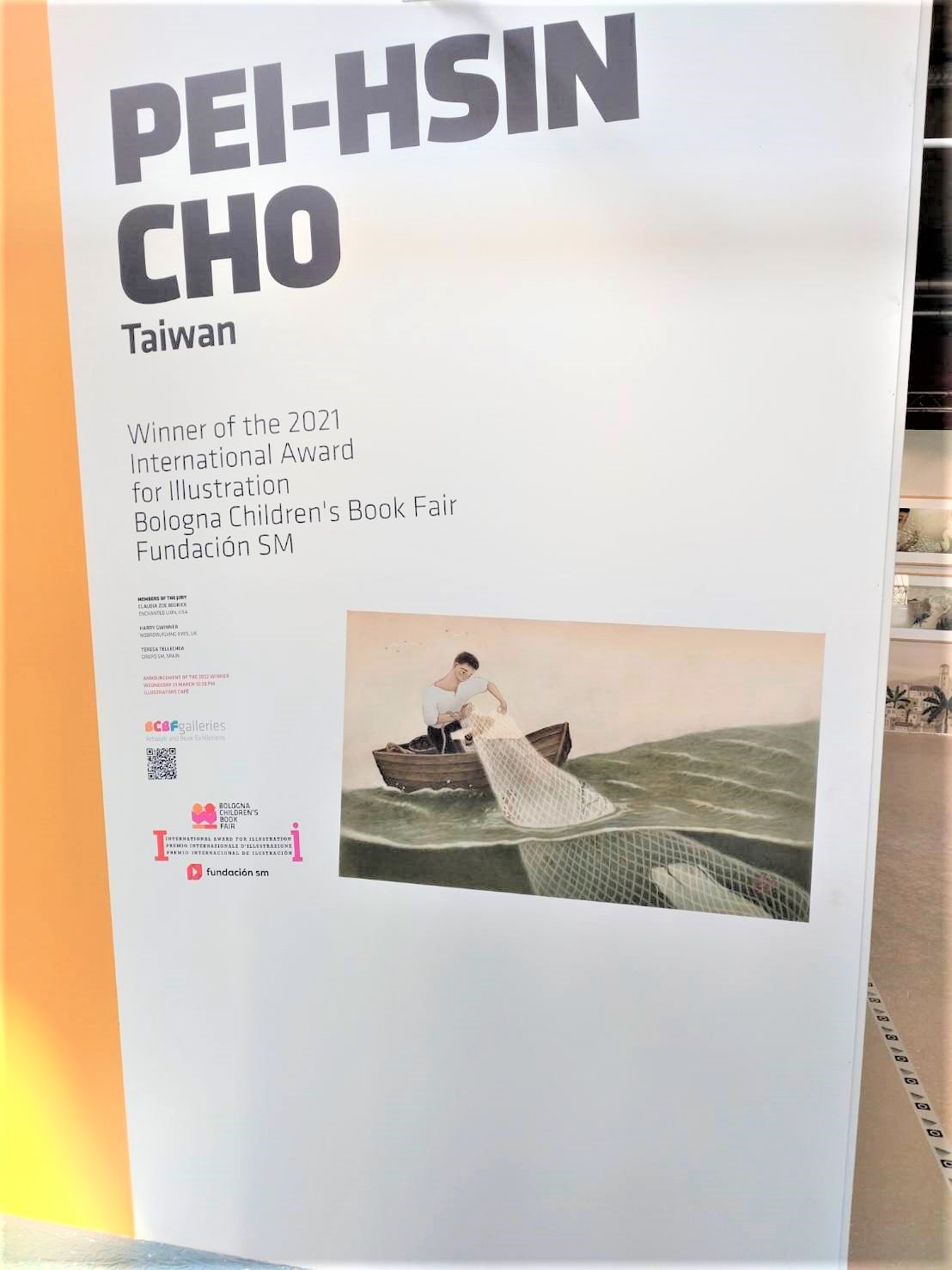 卓霈欣作品旁原本有標註國名Taiwan。(圖/翻攝自台北書展基金會臉書)