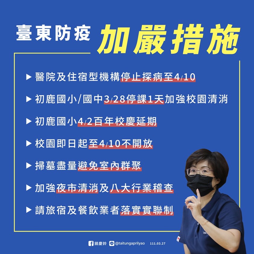台東加嚴措施。(圖/台東縣政府)