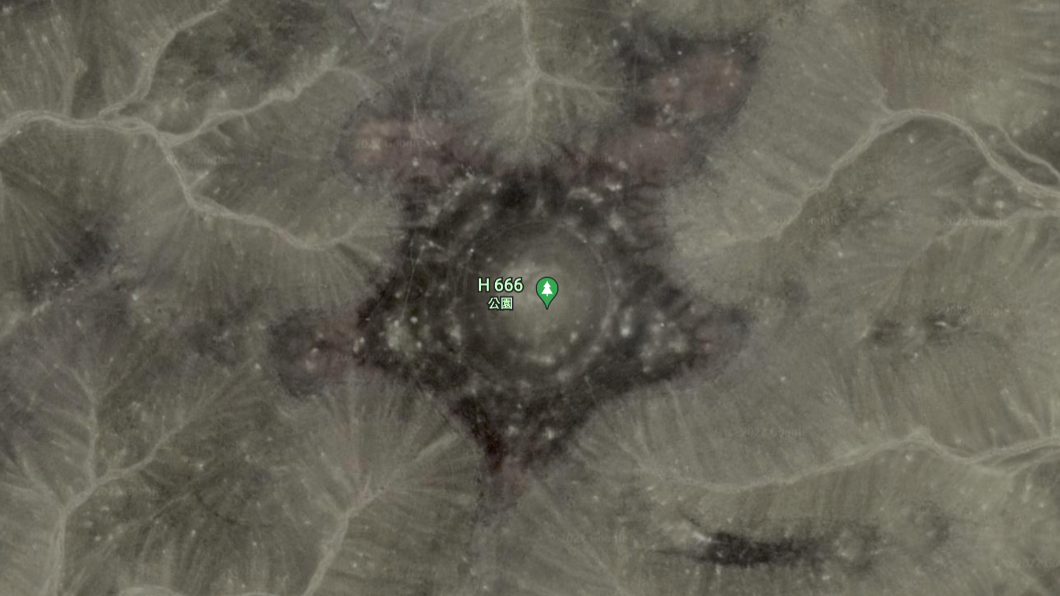 Google將此處標記為「H666公園」。（圖／翻攝自Google Earth）