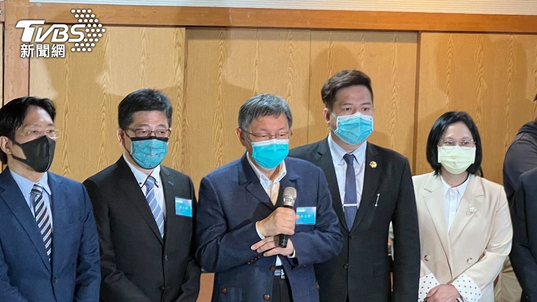 柯文哲今天出席台灣民眾黨國際新春酒會。(圖/TVBS)