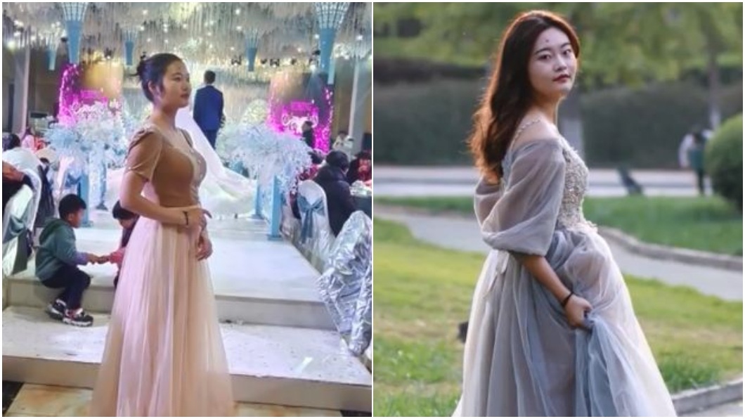 一名22歲嫩妹輝輝大學畢業後就投入職業伴娘這個行業。(圖/翻攝自山海視頻)