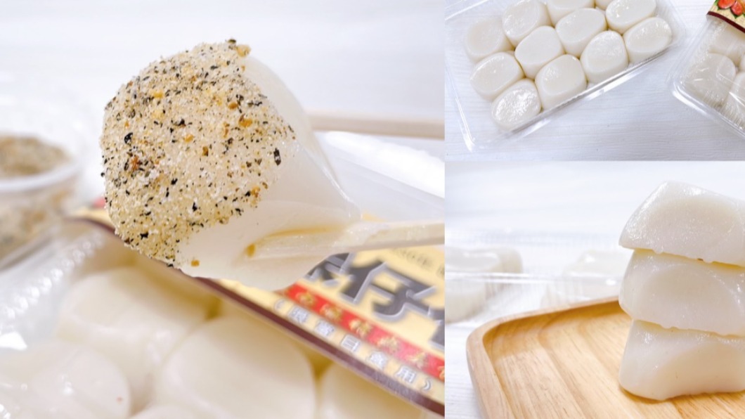 中崙粿仔伯的「干貝造型麻糬」。(圖/翻攝自食尚玩家)