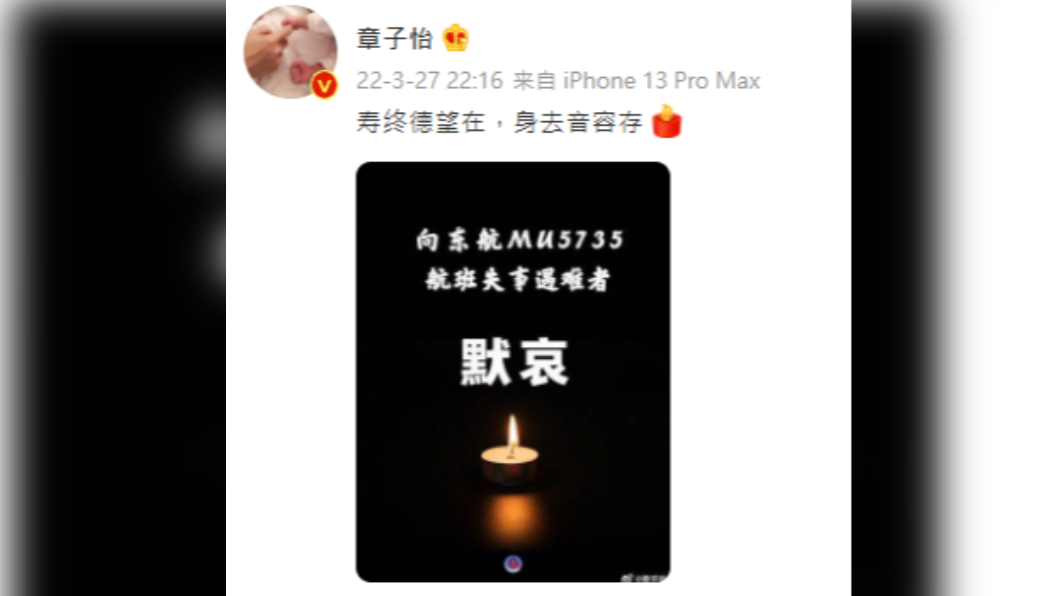 章子怡的微博內容引發爭議。（圖／翻攝自微博）
