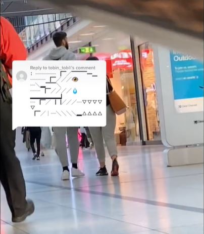 男女離開後漫步在百貨公司。(圖/翻攝自TikTok平台)