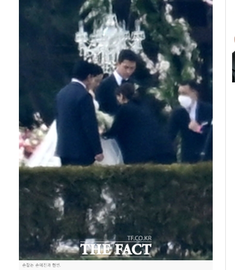韓媒直擊婚禮現場。(圖/翻攝韓媒《thefact》網站)