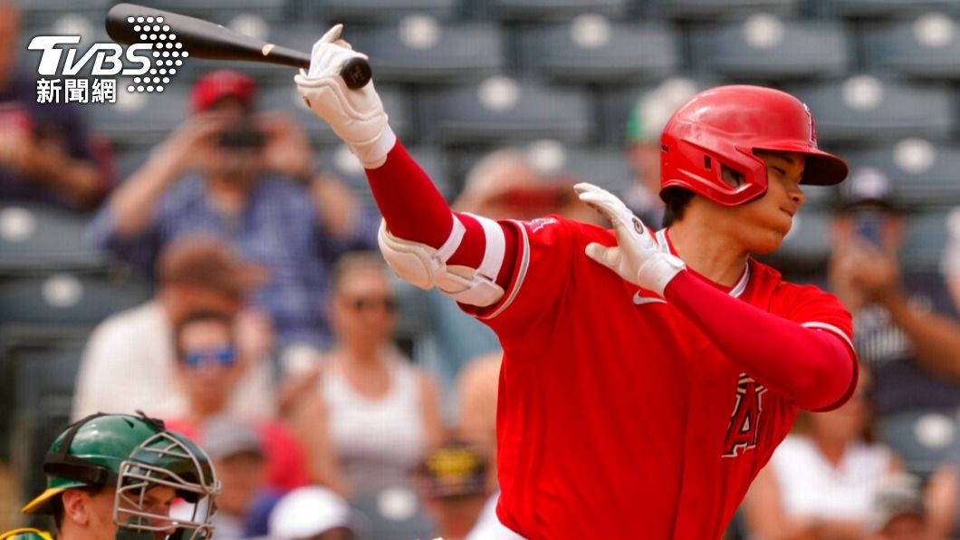 大谷翔平連3戰都擊出安打。(圖/達志影像美聯社)
