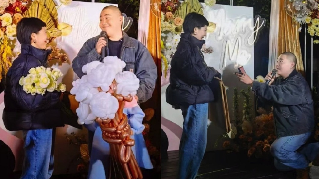 獨／郝劭文「單膝下跪」浪漫求婚　恩師朱延平聞喜訊嗨翻