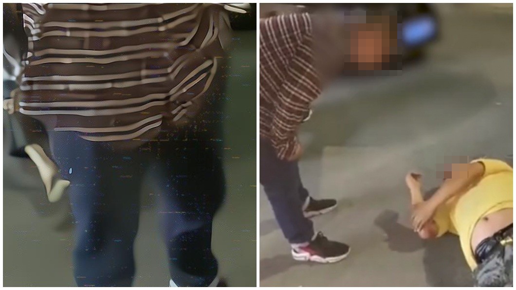 酒駕者一共撞到一男一女。(圖/翻攝自網易新聞)