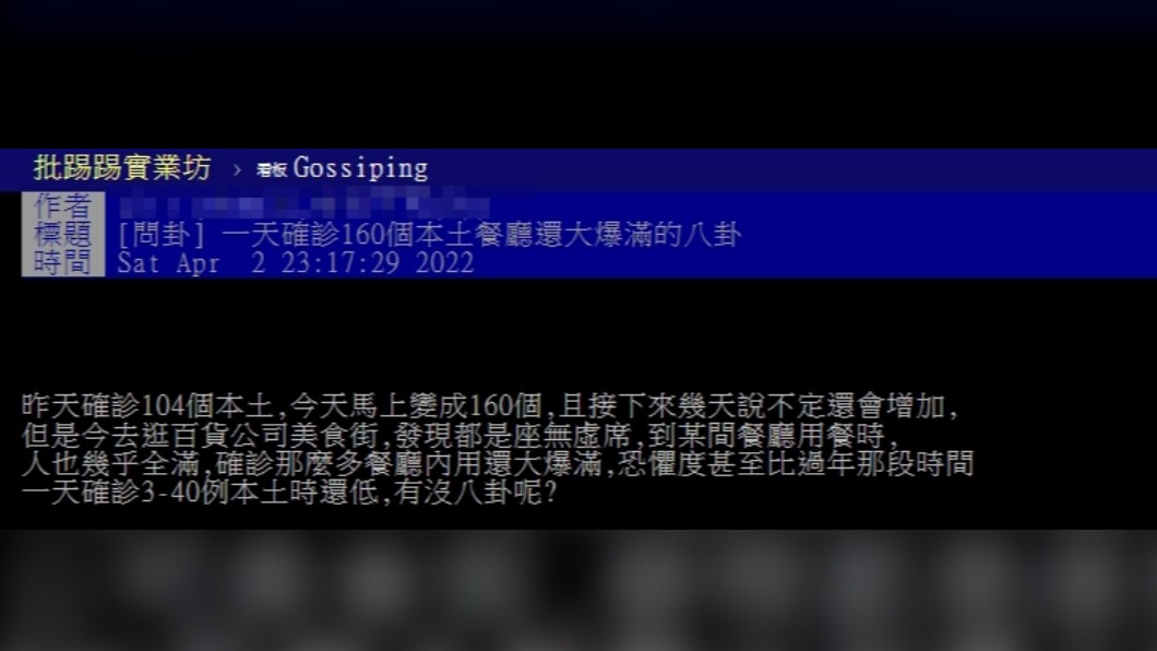 原PO指出餐廳內用依舊有許多人潮。(圖/翻攝自PTT)