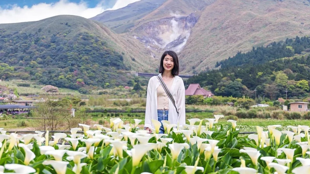 「名陽匍休閒農莊」不用換裝就可以下海芋田。(圖/跟著卡夫卡愛旅行提供)