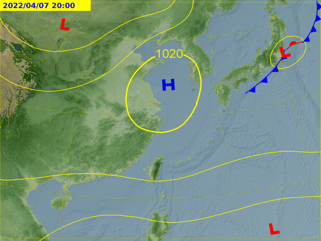 明日東北季風增。(圖/翻攝自氣象局)