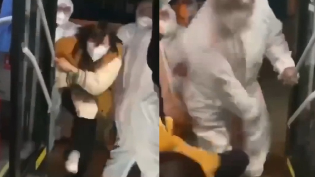 不配合就動粗?上海居民送隔離挨揍 疑陸解放軍又踹又推