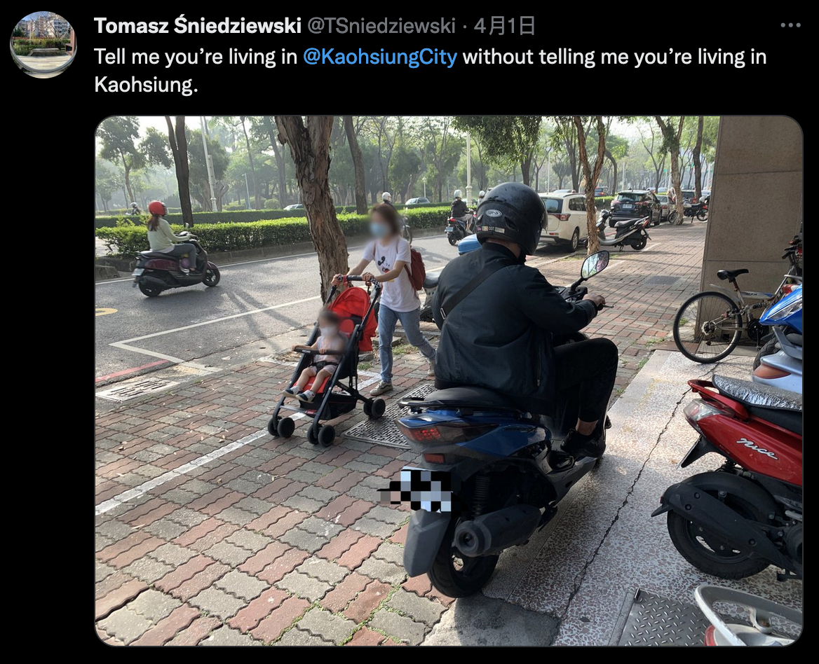 波蘭記者日前2度發文控訴高雄交通問題。(圖/翻攝自推特@tsniedziewski)