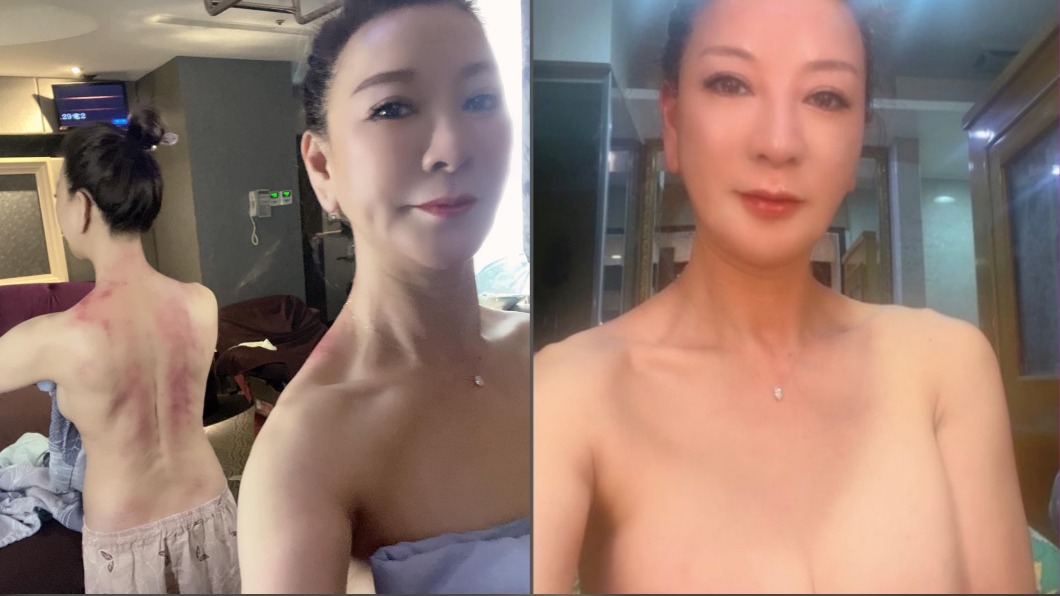 楊繡惠上月中先後曬出背部和正面裸照。(圖/翻攝自楊繡惠臉書)