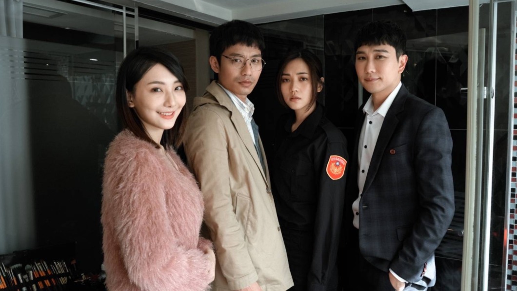 左起王敏、張哲豪、瑭霏、胡康星出席開鏡儀式。(圖/《偷心》提供)