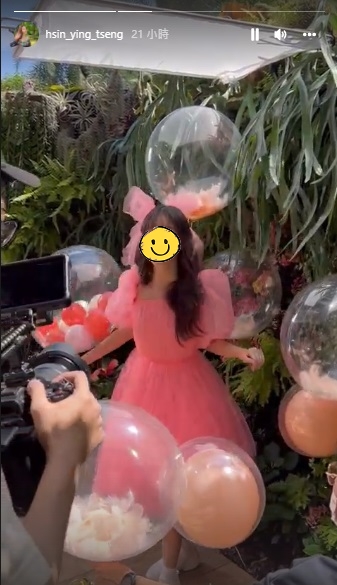 曾馨瑩曝光女兒拍攝照片。(圖/翻攝曾馨瑩IG限時動態)