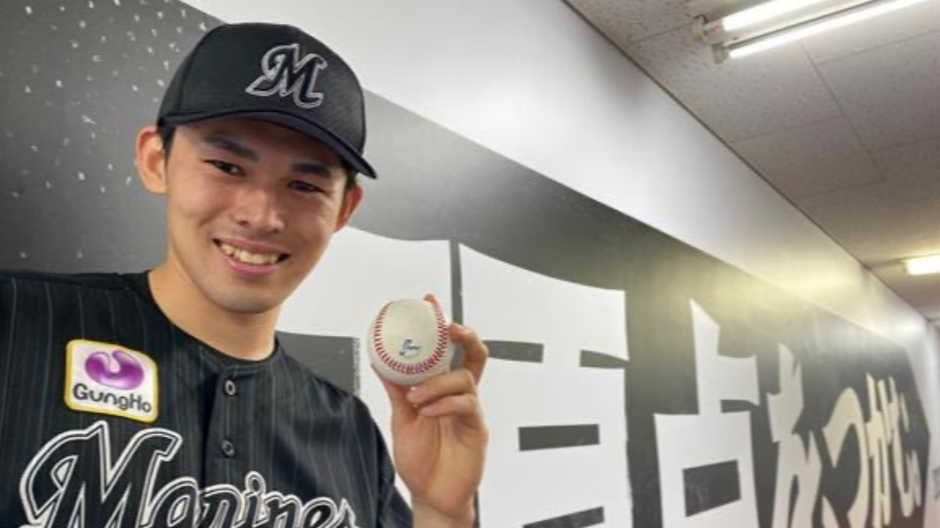 佐佐木朗希連續三振13名打者，更新日職紀錄。（圖／翻攝自＠chibalotte）