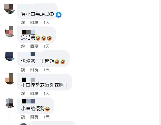 網友認為小車的優勢就是好停車。（翻攝自爆廢公社）