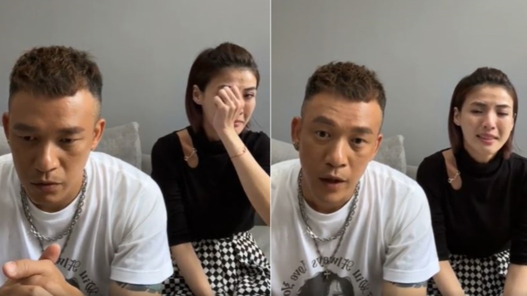 徐小可(圖右)在直播時聲淚俱下,惹得老公Ben心疼。(圖/白吉勝&徐小可 Love 白宮這一家 Pai’s Family臉書)
