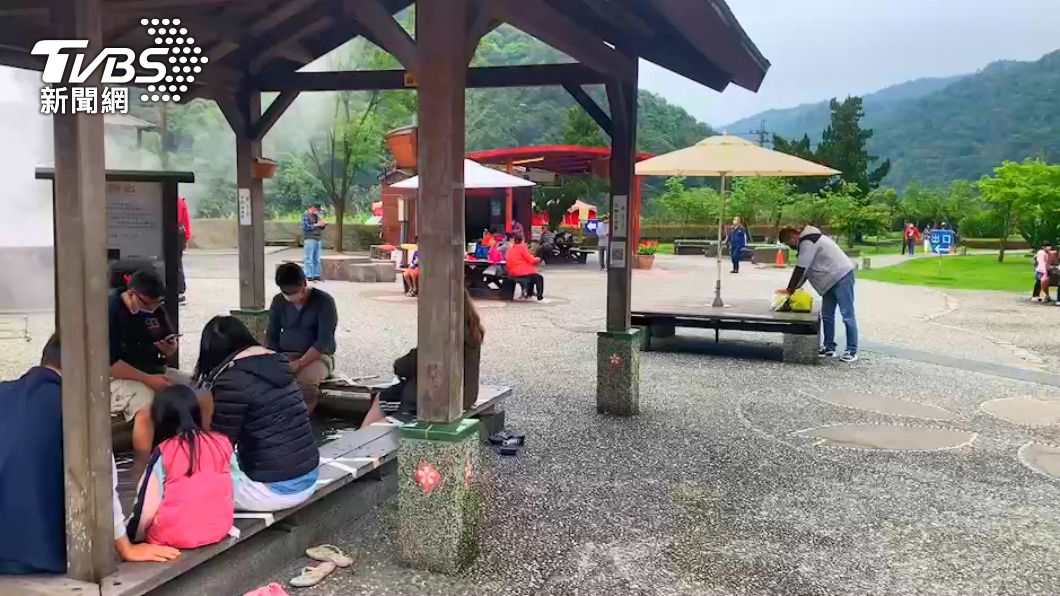 清水地熱遊憩區今日人潮不如農曆春節。圖／TVBS