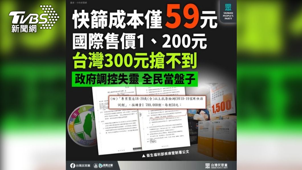 超前部屬變「鈔錢部署」　民眾黨轟政府：把人民當盤子