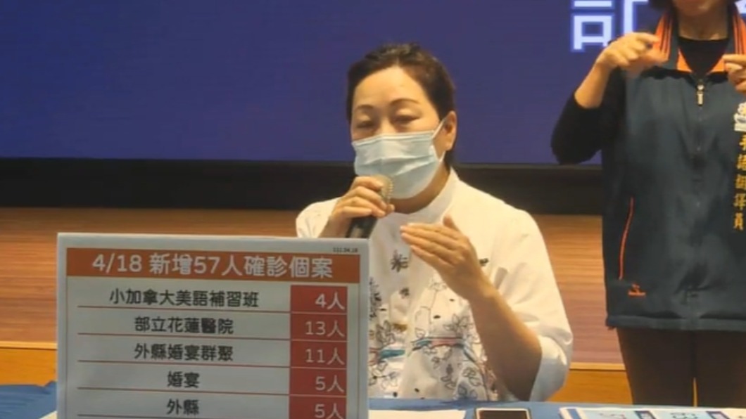 花蓮縣長徐榛蔚公布本土確診個案分布。（圖／翻攝徐榛蔚臉書）