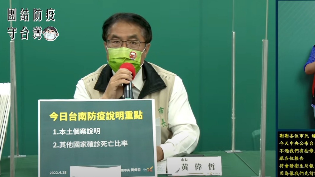 台南市長黃偉哲。(圖/TVBS)