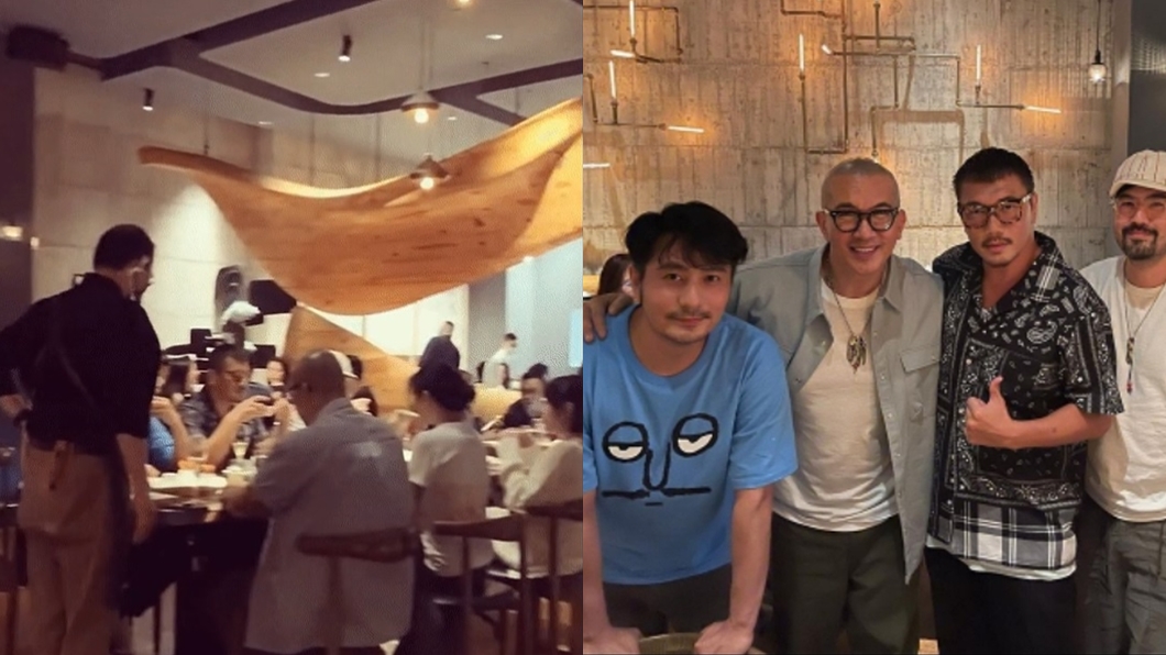 大S首度同框具俊曄，同桌還有郭彥甫。（圖／翻攝theqoo、紋身白IG）