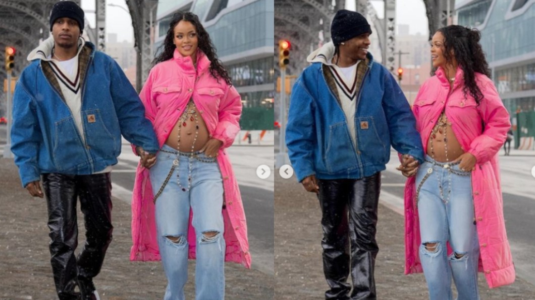 Rihanna去年罕見認愛饒舌歌手A$AP Rocky。（圖／翻攝自People IG）