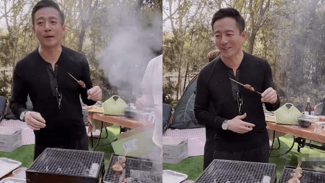汪小菲近日和員工烤肉滿是滄桑。(圖/翻攝自汪小菲直播)