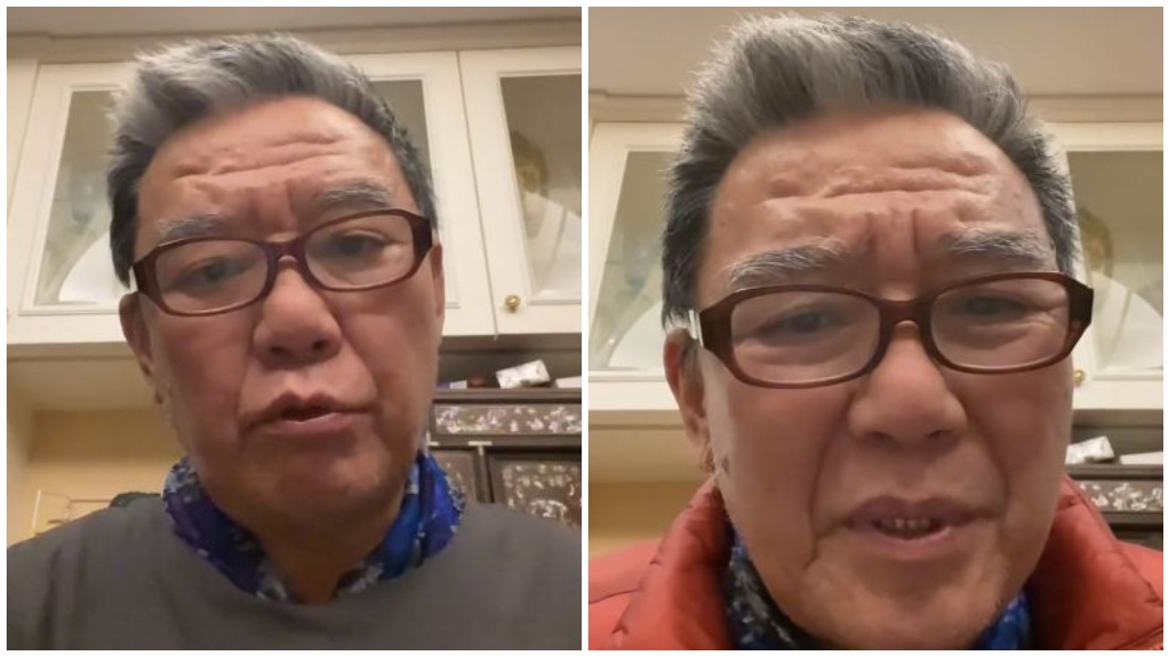 網路有影片稱說李立群封城期間只喝自來說他親自拍片說明。（圖／翻攝自李立群抖音）