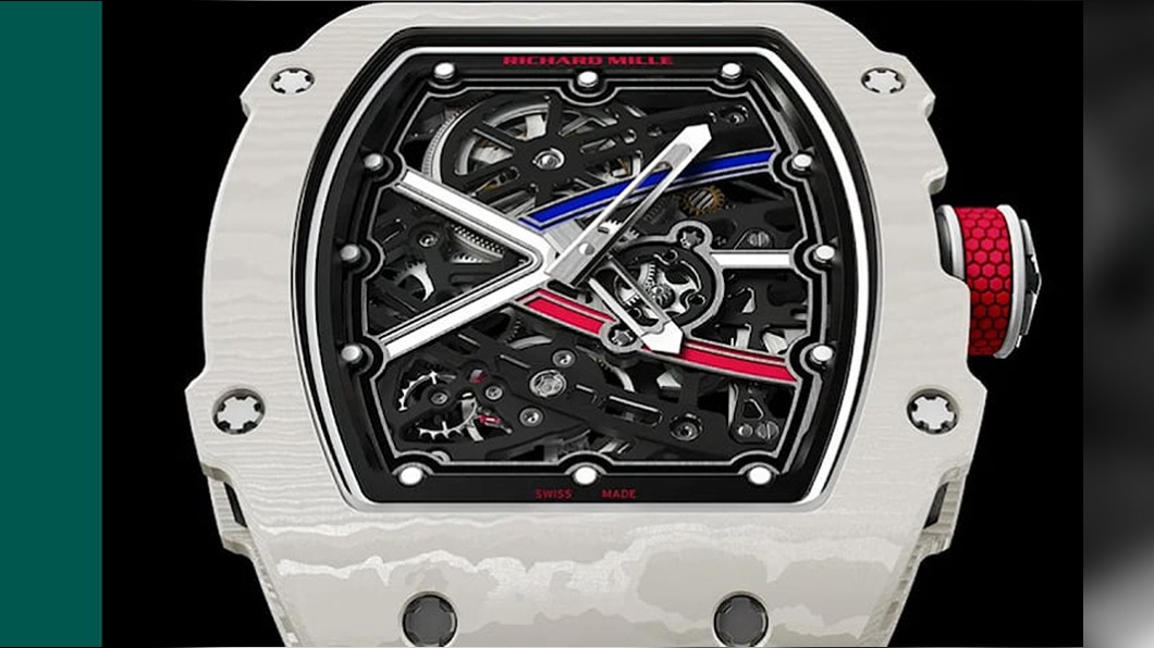 Richard Mille RM 67 Leclerc由5級鈦合金、碳纖維與白金打造。(圖/翻攝自Richard Mille)