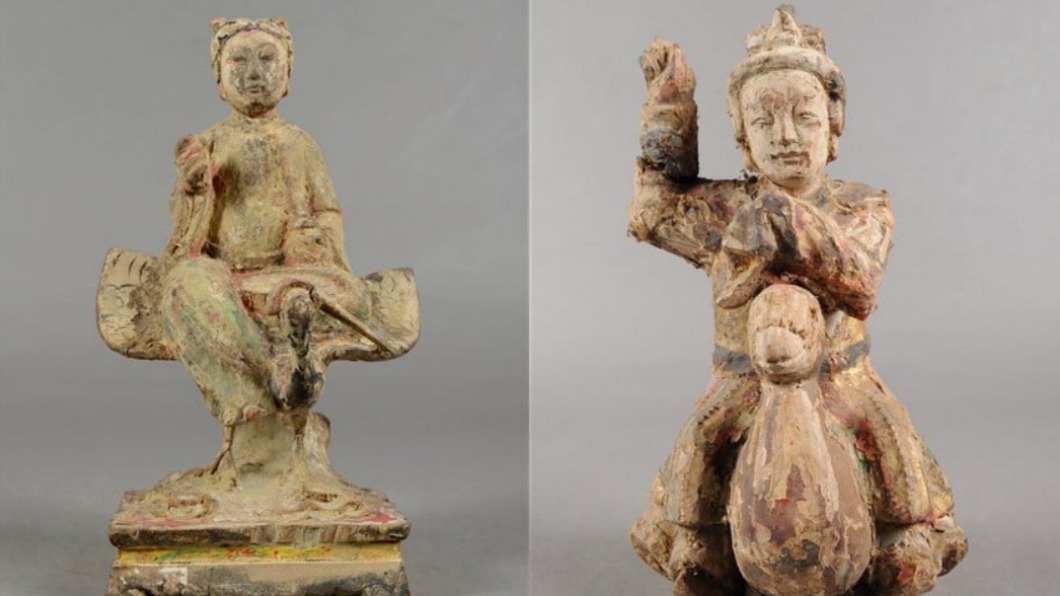 臺史博分享典藏的九天玄女木雕像。（圖／翻攝自臺史博臉書）