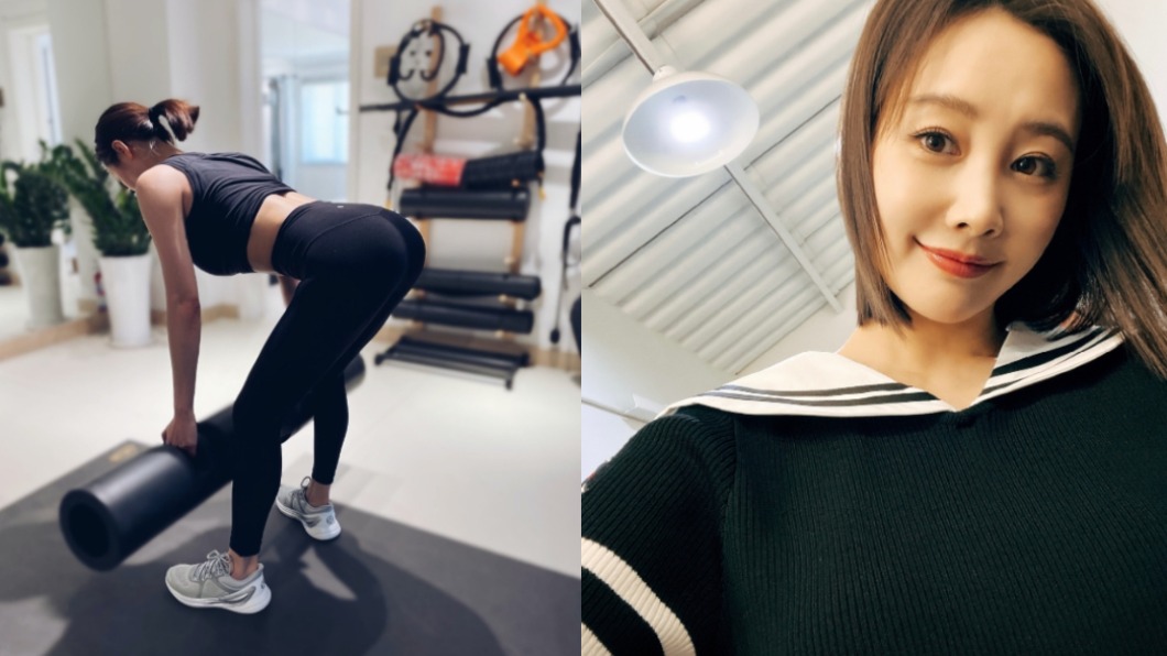 李純曬出超辣運動照,大秀螞蟻腰身材。(圖/翻攝自李純微博 )