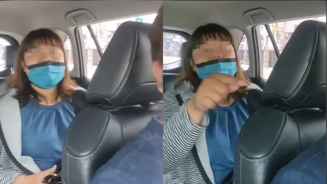 女子被抓包後在車上大鬧。（圖／TVBS資料畫面）