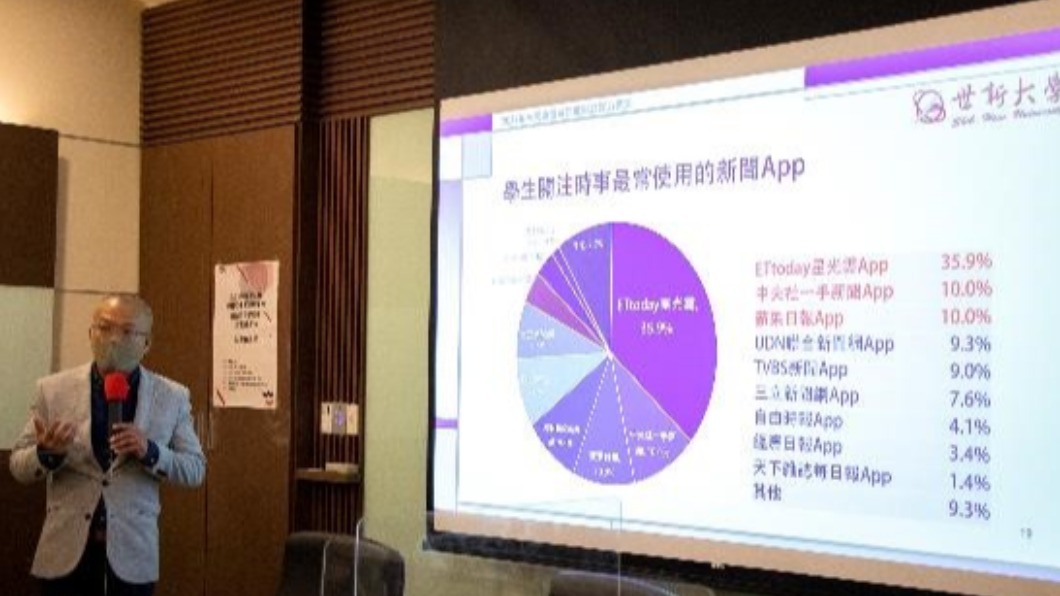 世新大學新聞系助理教授康力平分析,網路傳布新聞的型態將成為媒體趨勢。(圖/世新大學提供)